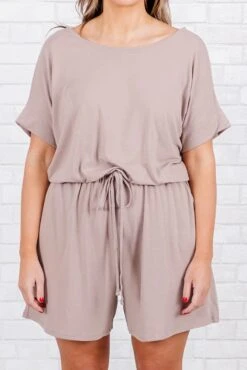 In A Hurry Romper, Ash Mocha 12 In A Hurry Romper, Ash Mocha -Chic Soul Store InAHurryRomper AshMocha 2