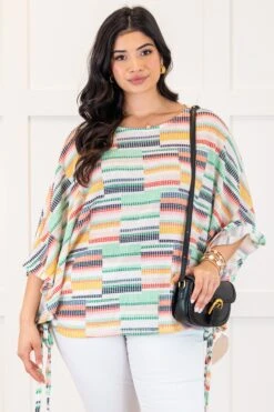 In Between The Lines Top, Multi Stripe