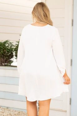 In Her Spare Time Dress, Off White -Chic Soul Store InHerSpareTimeDress OffWhite 9276