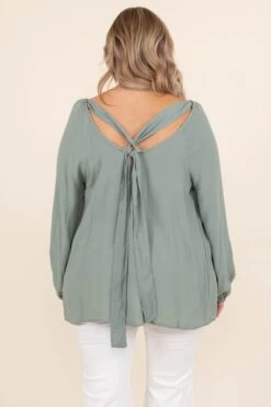 In My Head Blouse, Sage 12 In My Head Blouse, Sage -Chic Soul Store InMyHeadBlouse Sage 6891