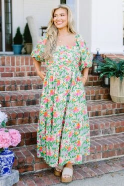 In The Quiet Shade Midi Dress, Green 11 In The Quiet Shade Midi Dress, Green -Chic Soul Store InTheQuiteShadeMidiDress Green 6