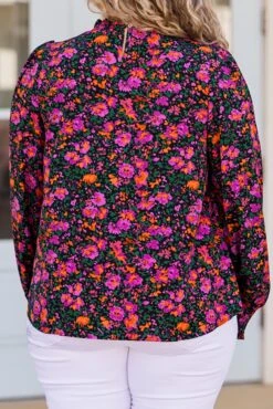 In The Warm Spring Air Top, Purple Floral -Chic Soul Store InTheWarmSpringAirTop PurpleFloral 2