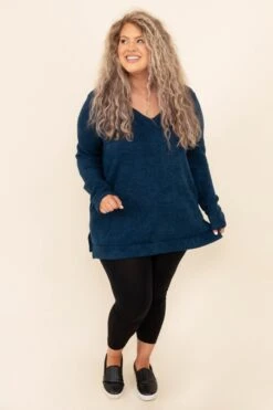 Inside Out Tunic, Teal -Chic Soul Store InsideOutTunic Teal 9718