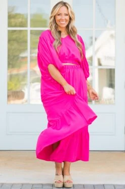Inspired By Life Maxi Skirt, Hot Pink -Chic Soul Store InspiredByLifeSkirt HotPink 2 2