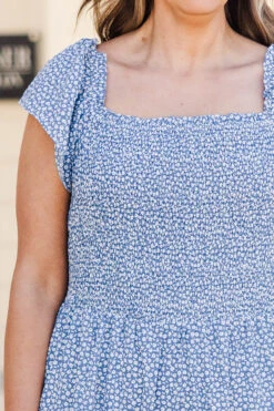 It's All Happening Dress, Blue -Chic Soul Store It sAllHappeningDress Blue 3