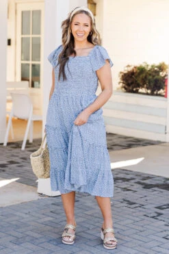 It's All Happening Dress, Blue -Chic Soul Store It sAllHappeningDress Blue 5