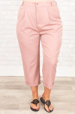 It's Strictly Business Pant, Rose 10 It's Strictly Business Pant, Rose -Chic Soul Store It sStrictlyBusinessPant Rose 9628