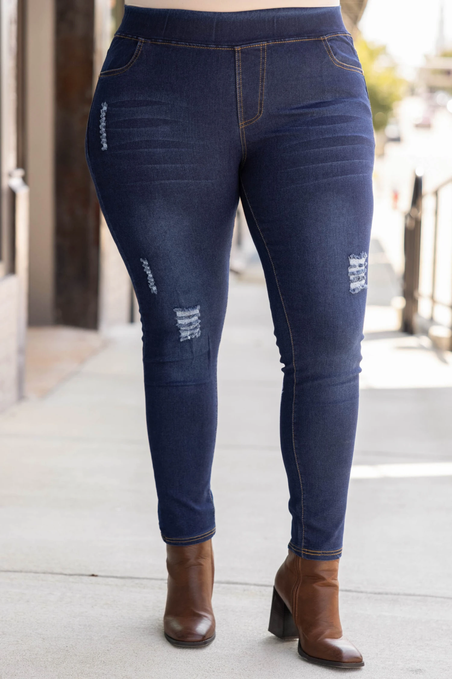 Jeggings For The Win, Dark Wash 4 Jeggings For The Win, Dark Wash - Image 2