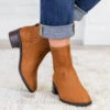 Jumping Ahead Booties, Russet -Chic Soul Store JumpingAheadBooties Russet 6