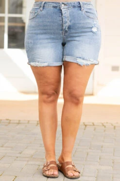 Just Be Next Shorts, Medium Wash -Chic Soul Store JustBeNextShorts MediumWash 0441