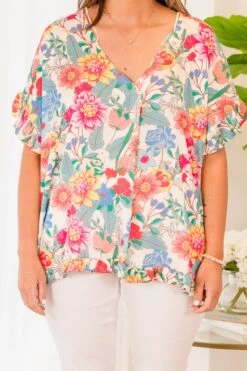 Just One More Day Top, Cream Mix 14 Just One More Day Top, Cream Mix -Chic Soul Store JustOneMoreDayTop CreamMix 3