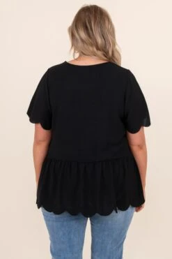 Just Promoted Top, Black -Chic Soul Store JustPromotedTop Black 7205