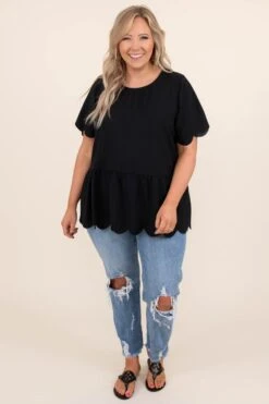 Just Promoted Top, Black -Chic Soul Store JustPromotedTop Black 7207 01c40f7d 04da 43da 97eb 3fe387445259