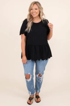 Just Promoted Top, Black -Chic Soul Store JustPromotedTop Black 7208