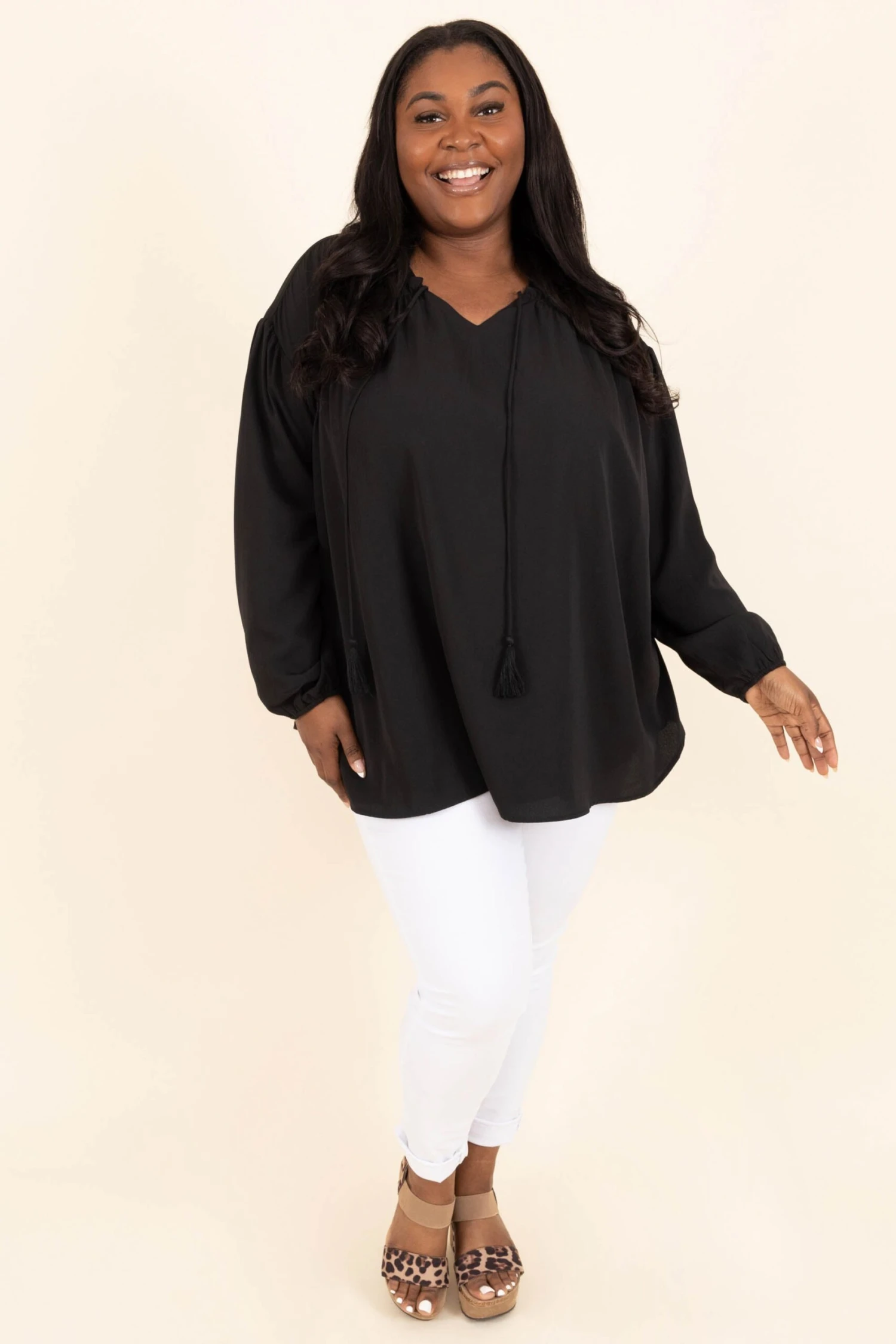 Just Stepping Out Top, Black 5 Just Stepping Out Top, Black - Image 3