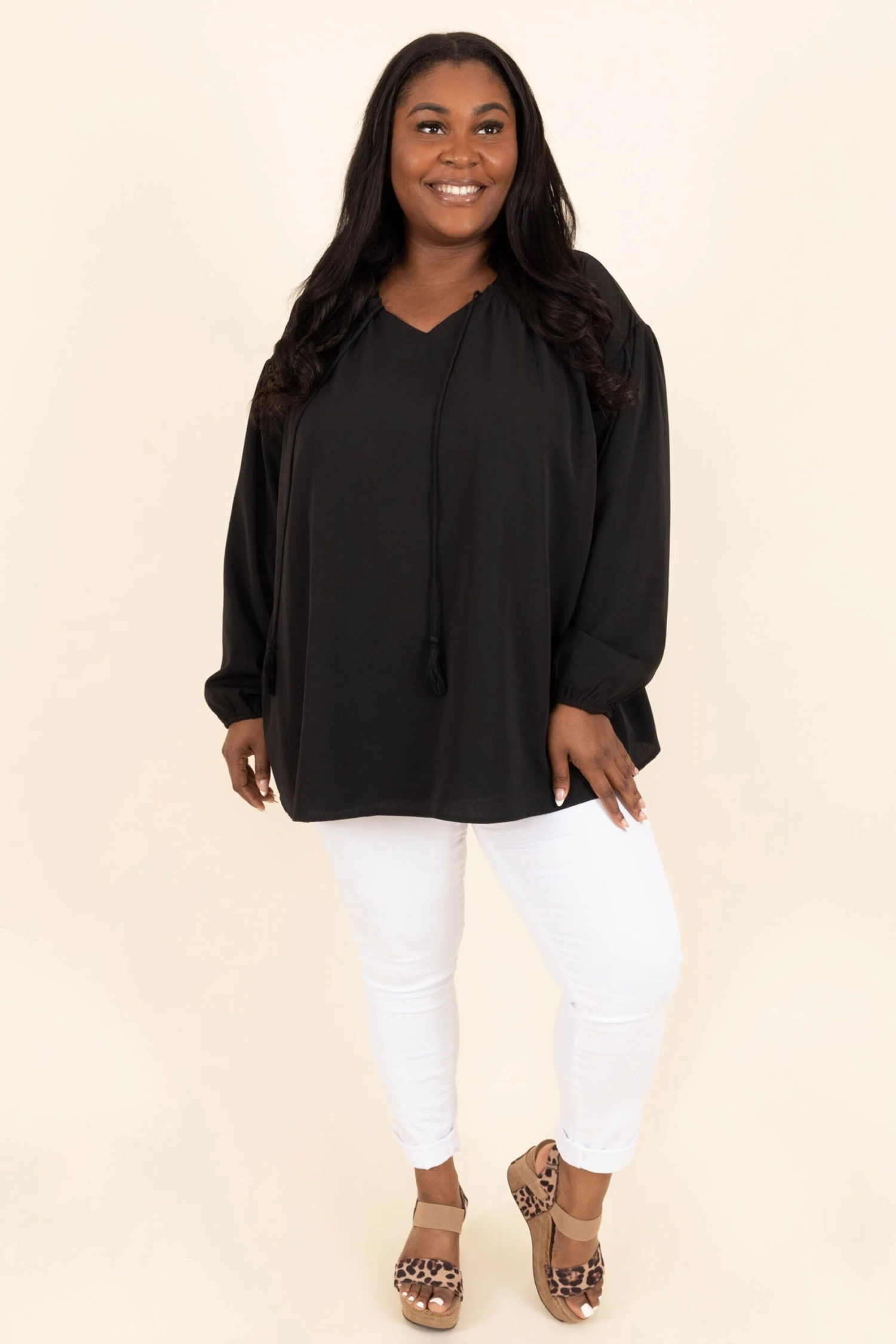 Just Stepping Out Top, Black 4 Just Stepping Out Top, Black - Image 2