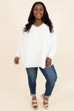 Just Stepping Out Top, White -Chic Soul Store JustSteppingOutTop White