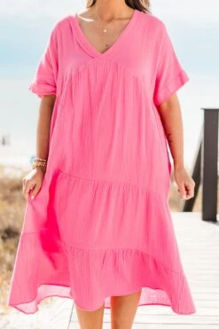 Just The Two Of Us Dress, Pink -Chic Soul Store JustTheTwoOfUsDress Pink 3