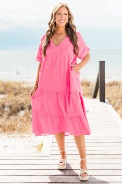 Just The Two Of Us Dress, Pink -Chic Soul Store JustTheTwoOfUsDress Pink 5