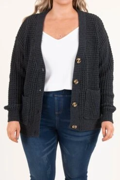 Just Throw It On Cardigan, Charcoal 11 Just Throw It On Cardigan, Charcoal -Chic Soul Store JustThrowItOnCardigan Charcoal 0276