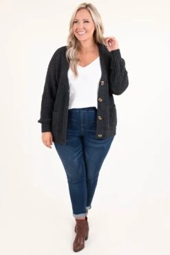 Just Throw It On Cardigan, Charcoal 10 Just Throw It On Cardigan, Charcoal -Chic Soul Store JustThrowItOnCardigan Charcoal 3