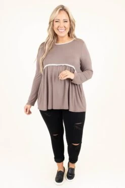 Keep Calm And Strut Along Top, Toffee -Chic Soul Store KeepCalmAndStrutAlongTop Toffee 0715