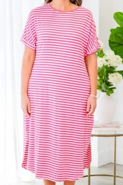 Keep It Fun Dress, Pink -Chic Soul Store KeepItFunDress Pink 2