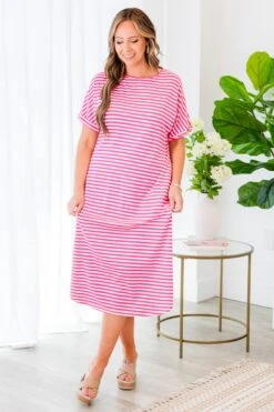 Keep It Fun Dress, Pink -Chic Soul Store KeepItFunDress Pink 4