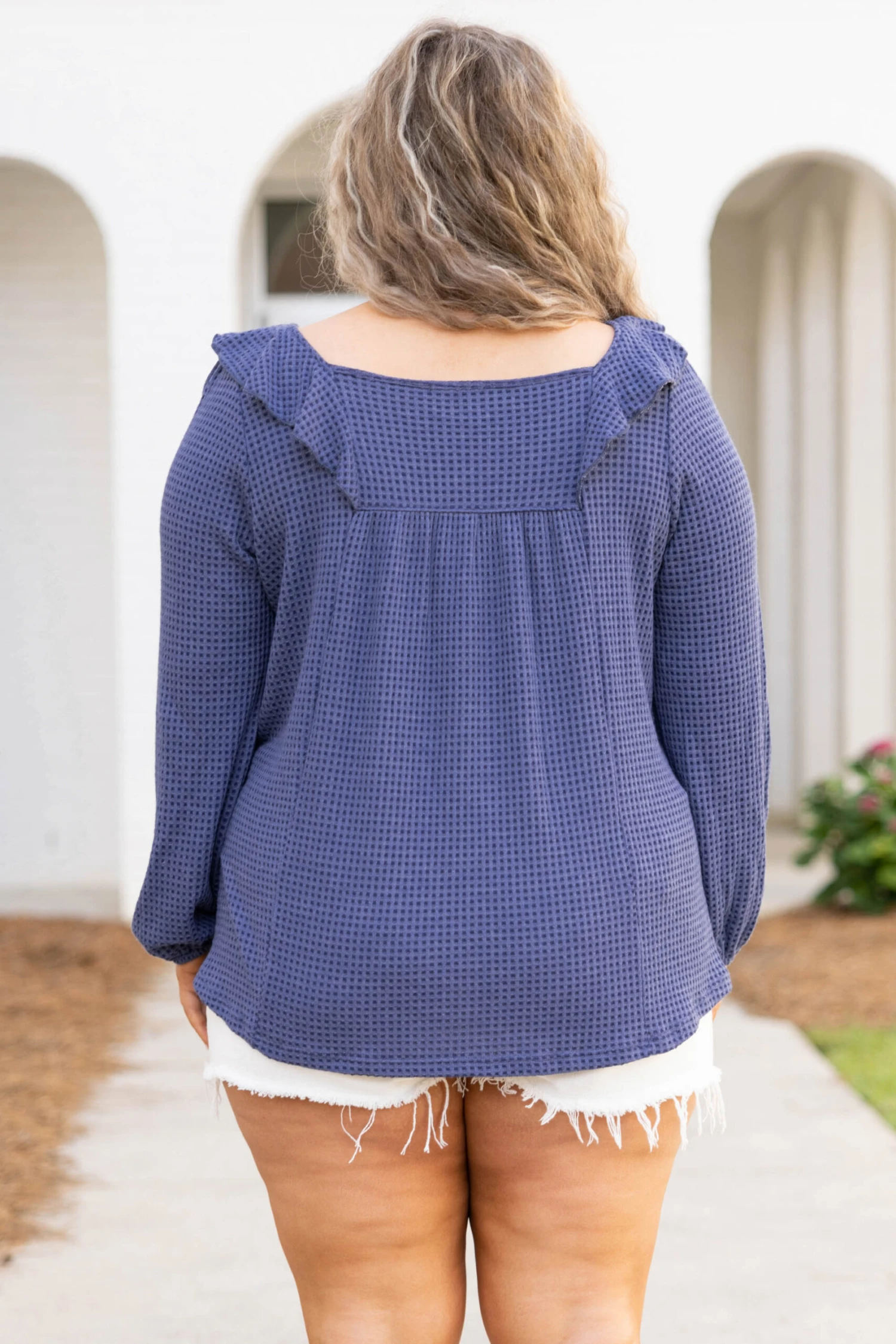 Keep Your Feet On The Ground Top, Navy 7 Keep Your Feet On The Ground Top, Navy - Image 5