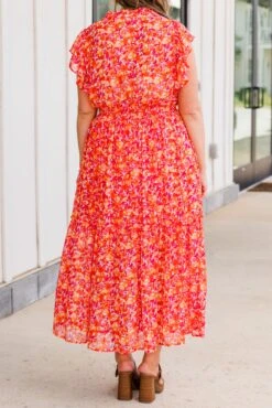 Keep 'Em Guessing Dress, Tangerine -Chic Soul Store Keep EmGuessingDress Tangerine 2