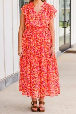 Keep 'Em Guessing Dress, Tangerine -Chic Soul Store Keep EmGuessingDress Tangerine 3