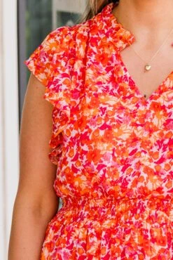 Keep 'Em Guessing Dress, Tangerine -Chic Soul Store Keep EmGuessingDress Tangerine 4