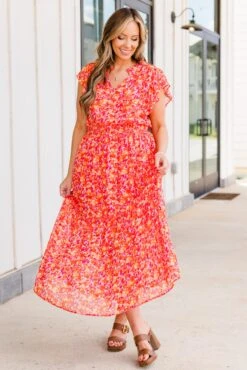 Keep 'Em Guessing Dress, Tangerine -Chic Soul Store Keep EmGuessingDress Tangerine 6