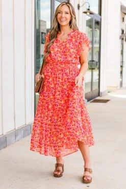 Keep 'Em Guessing Dress, Tangerine -Chic Soul Store Keep EmGuessingDress Tangerine 7