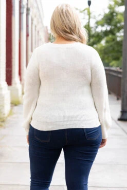 Keeping Along Sweater, White 12 Keeping Along Sweater, White -Chic Soul Store KeepingAlongSweater White 0913