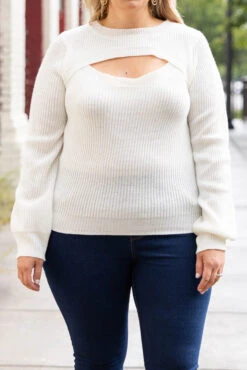 Keeping Along Sweater, White 11 Keeping Along Sweater, White -Chic Soul Store KeepingAlongSweater White 0914