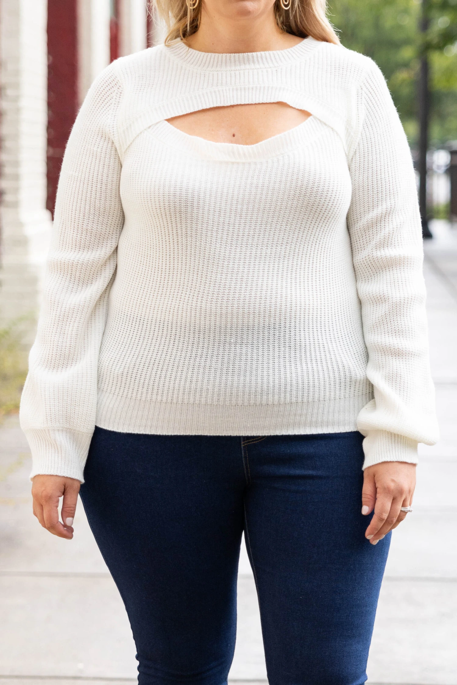 Keeping Along Sweater, White 6 Keeping Along Sweater, White - Image 4