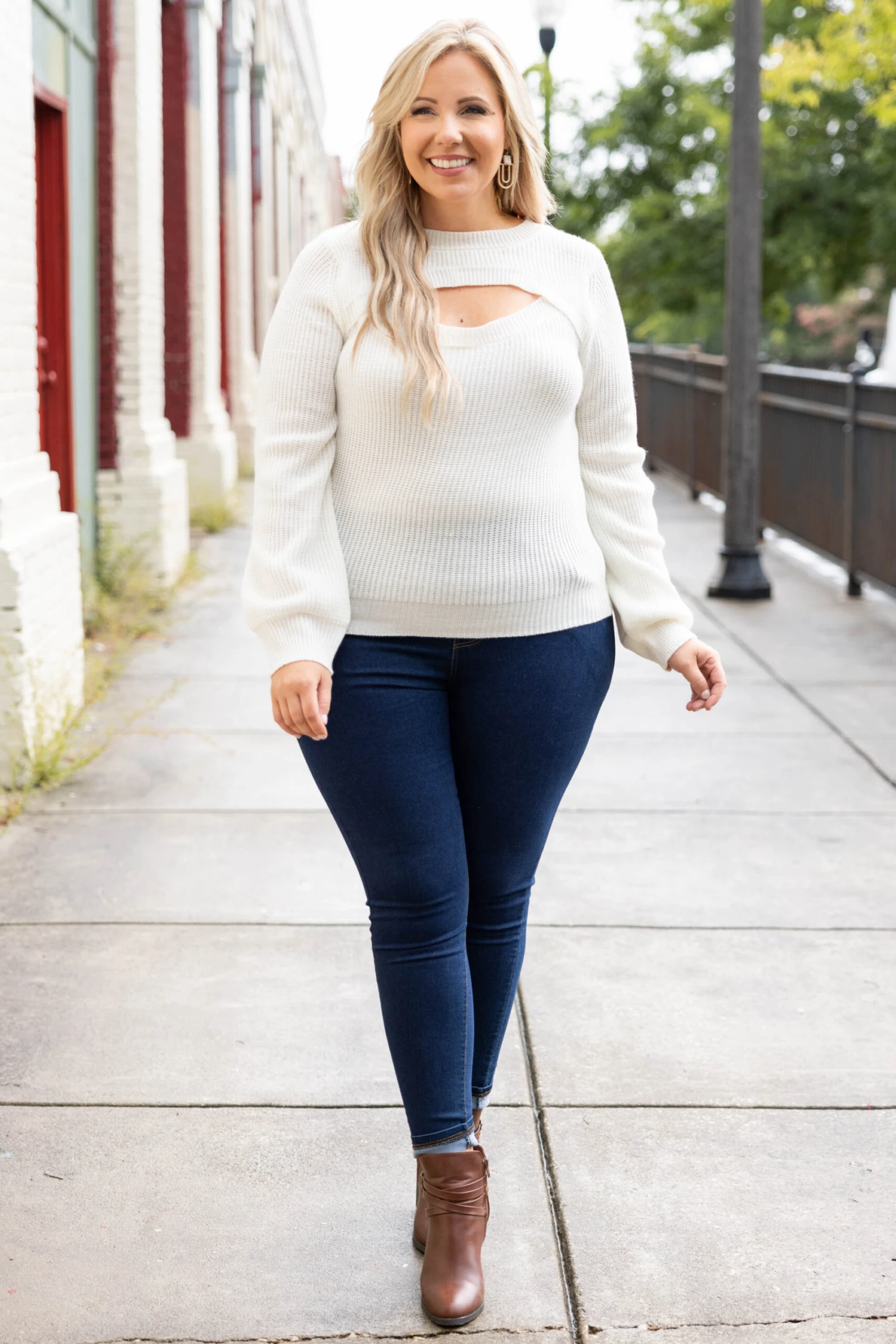 Keeping Along Sweater, White 4 Keeping Along Sweater, White - Image 2