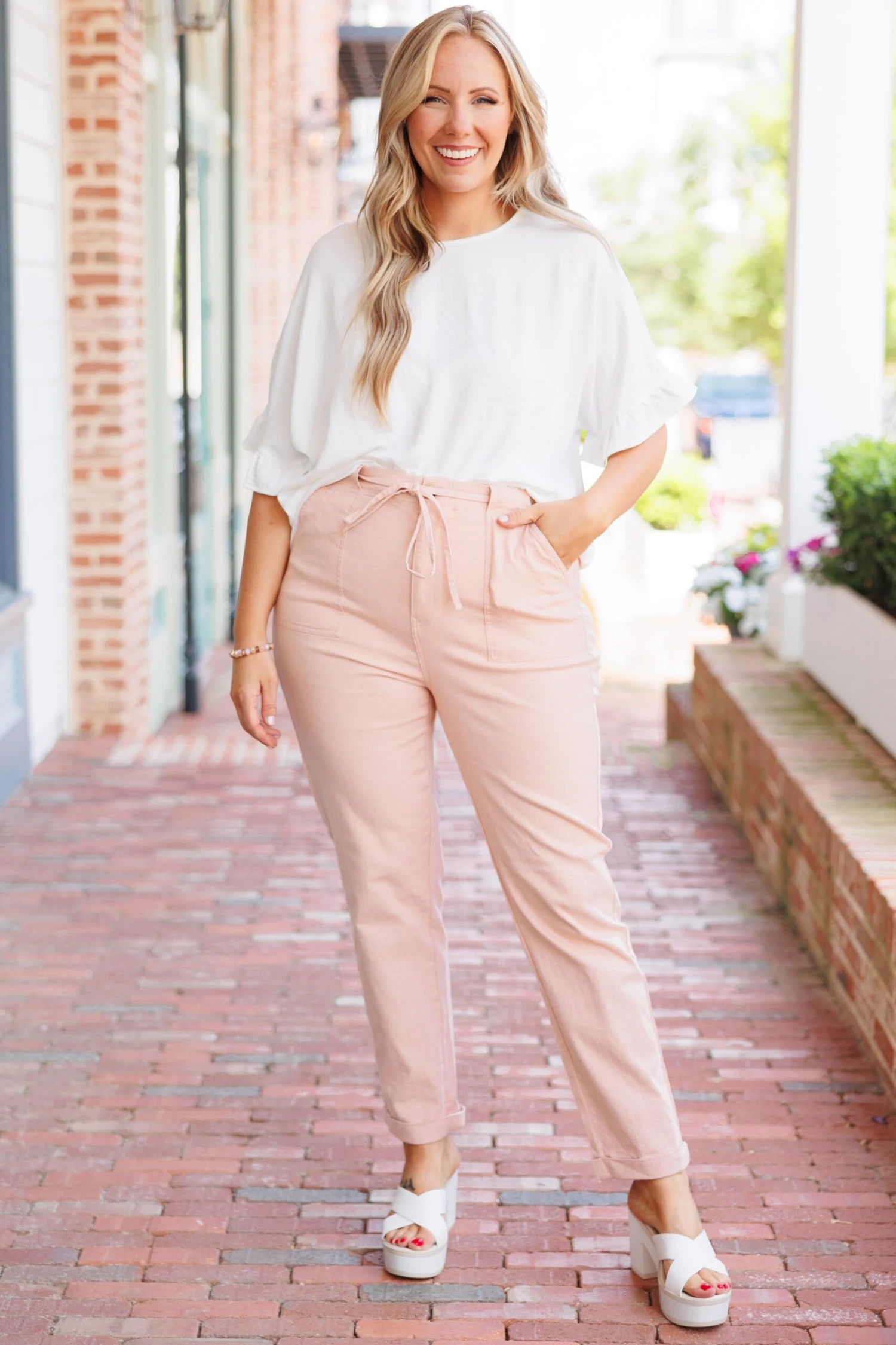 Keeping Busy Pants, Pink 4 Keeping Busy Pants, Pink - Image 2