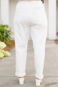 Keeping Busy Pants, White -Chic Soul Store KeepingBusyPants White 3 2