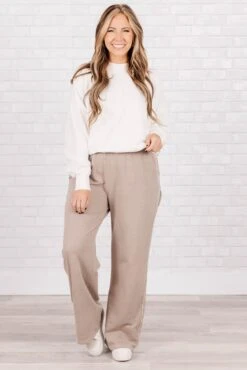 Keeping It Simple Pants, Ash Mocha -Chic Soul Store KeepingItSimplePants AshMocha 5