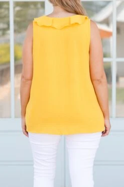 Keeping The Stars Apart Top, Yellow -Chic Soul Store KeepingTheStarsApartTop Yellow 1