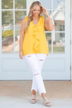 Keeping The Stars Apart Top, Yellow -Chic Soul Store KeepingTheStarsApartTop Yellow 5