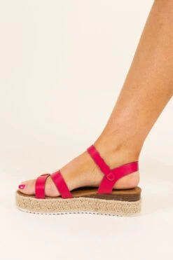 Kick My Feet Up Sandals, Fuchsia -Chic Soul Store KickMyFeetUpSandals Fushcia 4