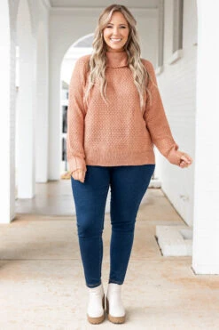 Kick It Together Sweater, Ginger Coral 10 Kick It Together Sweater, Ginger Coral -Chic Soul Store KickitTogetherSweater GingerCoral 9284