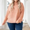 Kick It Together Sweater, Ginger Coral -Chic Soul Store KickitTogetherSweater GingerCoral 9287