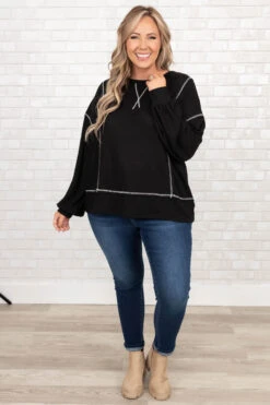 Lady May Top, Black -Chic Soul Store LadyMayTop Black 0033