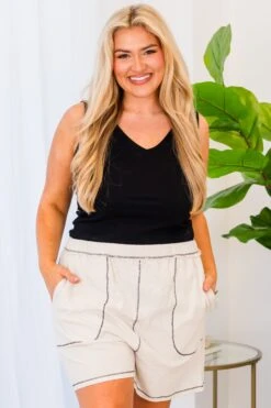 Lake Lounging Shorts, Bone 15 Lake Lounging Shorts, Bone -Chic Soul Store LakeLoungingShorts Bone 5