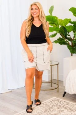 Lake Lounging Shorts, Bone 13 Lake Lounging Shorts, Bone -Chic Soul Store LakeLoungingShorts Bone 6