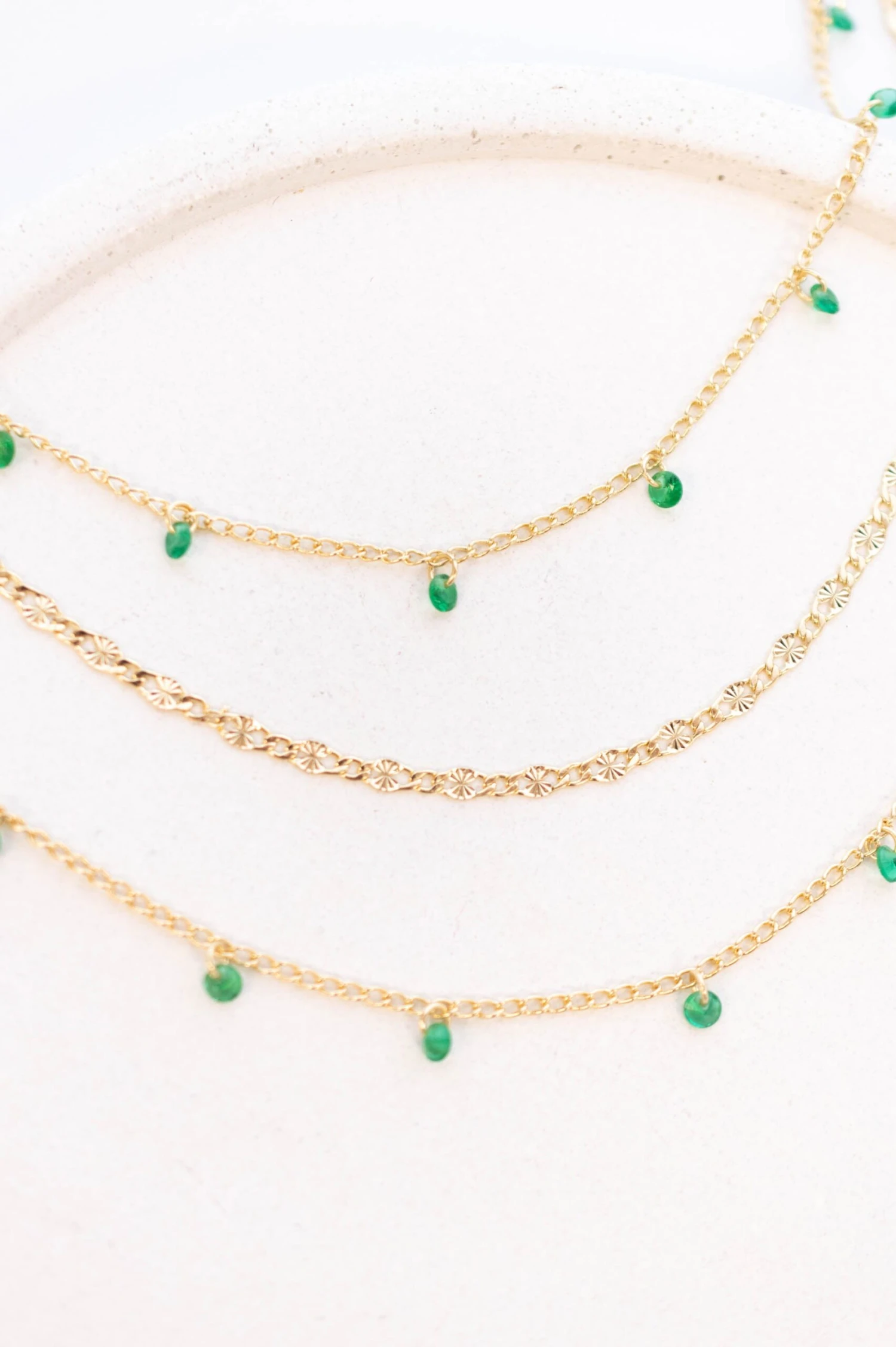 Layer Me Crazy Necklace, Green 3 Layer Me Crazy Necklace, Green